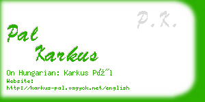 pal karkus business card
